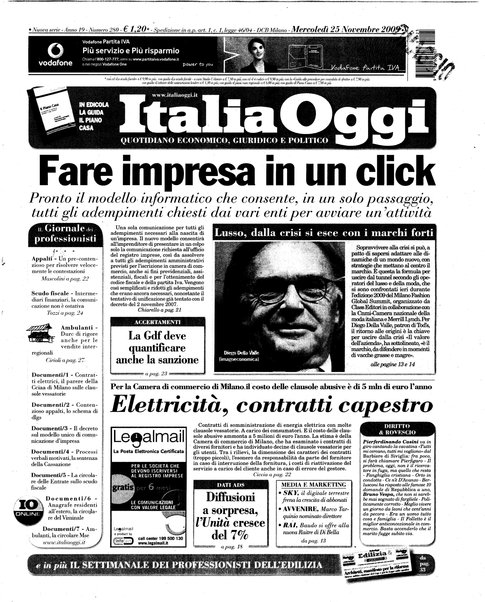 Italia oggi : quotidiano di economia finanza e politica